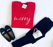 Load image into Gallery viewer, Merry or Santa Baby Crewneck Sweater