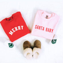 Load image into Gallery viewer, Merry or Santa Baby Crewneck Sweater